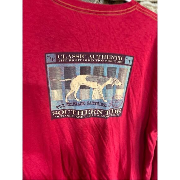 Southern Tide XXL Long Sleeve Red T Shirt - Picture 4 of 6